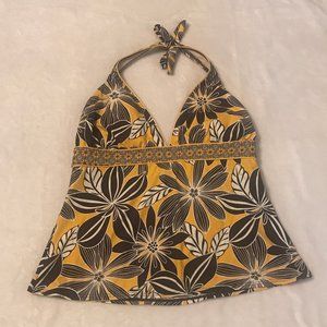 Coco Reef Tropic Print Tankini Halter Top - Sz 36C